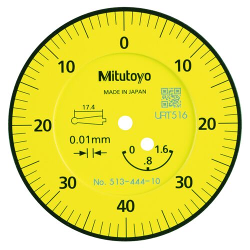 Úchylkoměr číselníkový páčkový 1,6/0,01/4/8mm, číselník pod úhlem 20° (MITU-513-444-10A)