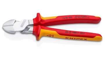 Kleště silové boční štípací 200 mm, izolované 1000 V, Knipex 7406200 Kleště silové boční štípací 200 mm, izolované 1000 V, Knipex 7406200