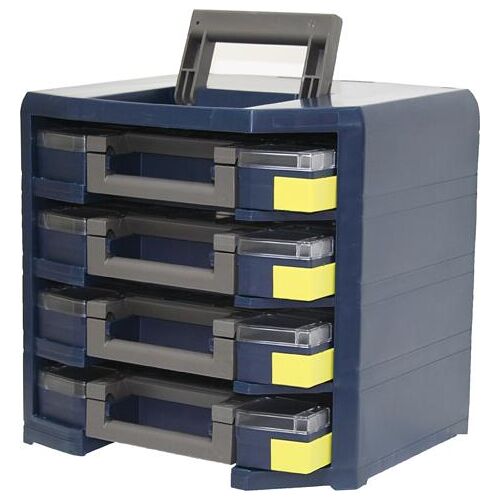 Ruční box HandyBoxxser polypropylen, 4 sortimentové kufříky, modré raaco 5733439137966