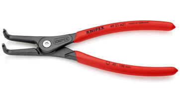 Kleště precizní pro pojistné kroužky, pro hřídele 40-100 mm, zahnuté hroty, Knipex 4921A31 Kleště precizní pro pojistné kroužky, pro hřídele 40-100 mm, zahnuté hroty, Knipex 4921A31