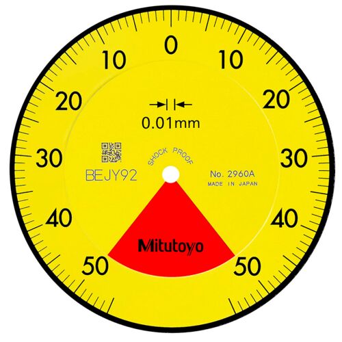 Úchylkoměr číselníkový analogový s očkem 1/0,01mm, ISO, jednootáčkový (MITU-2960A)