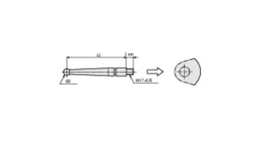 Měřící kuličkový dotek pro páčkové úchylkoměry 1,0x22,3mm, tvrdokov (MITU-137558) (1)