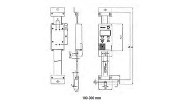 Pravítko lineární svislé 0-300 mm, přepínatelný směr měření, výstup dat (MITU-572-563) (1)