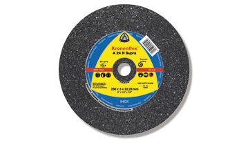 Řezný kotouč Kronenflex, A 24 N Supra, Inox, vydutý, 230x3x22,23, pro ruční řezání
