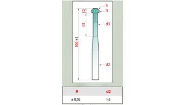 Fréza rádiusová a čelní 3-břitá 1,5 VHM/Hard-X, řada Bi-face 849-RH, Magafor (2)