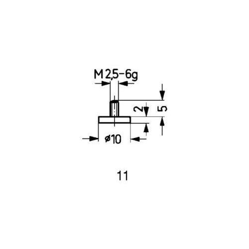 Měřicí snímač tvrdokov typ 11/10,0mm KÄFER