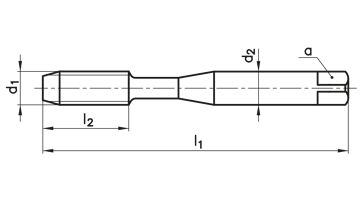 Závitník strojní s lamačem DIN 371/B M3 6H HSSE/TiN (1510) (1)
