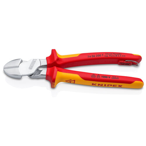 Kleště silové boční štípací 200 mm, izolované 1000 V, Knipex 7406200T