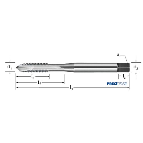 Závitník strojní DIN 371/B, 132422 M2 6G HSSE-V3