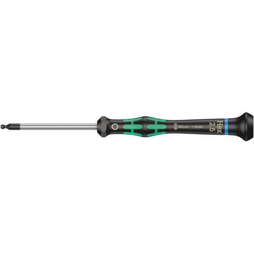 Šroubovák pro elektroniku vnitřní 6-hran kulička 2,5mm Wera 118094