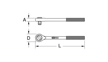 Přepínací ráčna BERYLLIUMplus 3/4", 300 mm (1)