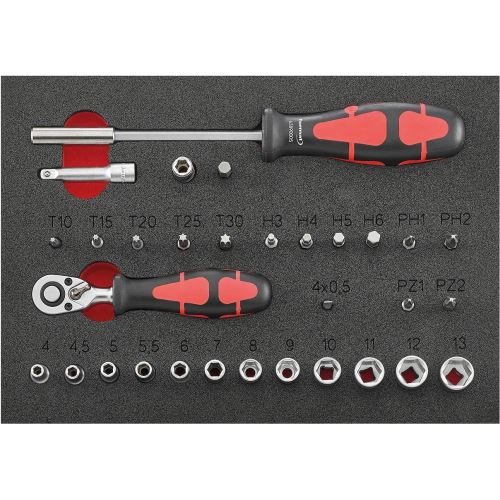 Modul pro nářadí 2/9 Nástrčný klíč 1/4" FORMAT