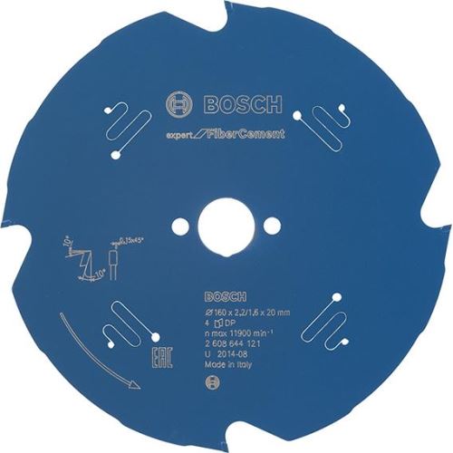 List kotoučové pily HM 160x2,2x20mm Z4 TF Bosch Expert vláknitý cement