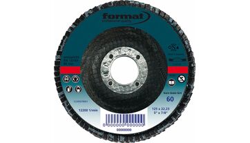 Brusný lamelový kotouč, pojivo umělá pryskyřice, 115mm K60 FORMAT Brusný lamelový kotouč, pojivo umělá pryskyřice, 115mm K60 FORMAT