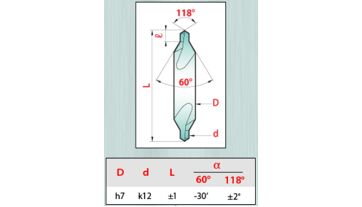 Vrták středicí 60° 16,0x4,0x71 HSS, řada 110, Magafor (1)