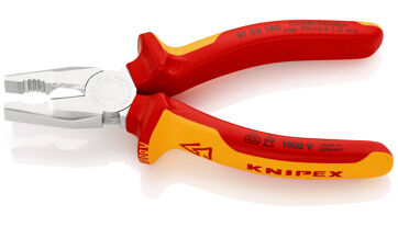 Kleště kombinované 160 mm, izolované 1000 V, Knipex 0106160 Kleště kombinované 160 mm, izolované 1000 V, Knipex 0106160