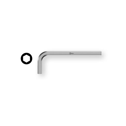 Klíč zástrčný imbus šestihranný 1,5mm, délka 45mm, chromovaný, WERA, 021005