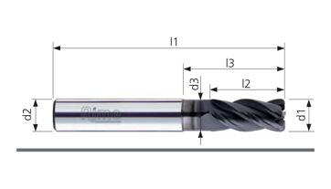 Fréza tvrdokovová toroidní 4-břitá 16,00x32x92mm R0,5 (1)
