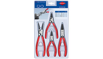 Sada kleští na pojistné kroužky, 4-dílná, plastový obal, Knipex 002003V02 Sada kleští na pojistné kroužky, 4-dílná, plastový obal, Knipex 002003V02