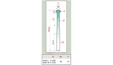 Fréza na sražení hran 4-břitá 90° 11,8 VHM, řada Bi-face 8490, Magafor (1)
