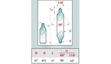 Vrták středicí 60° DIN 333A, 3,15x1,25x31 HSS-E, řada 10, Magafor (2)