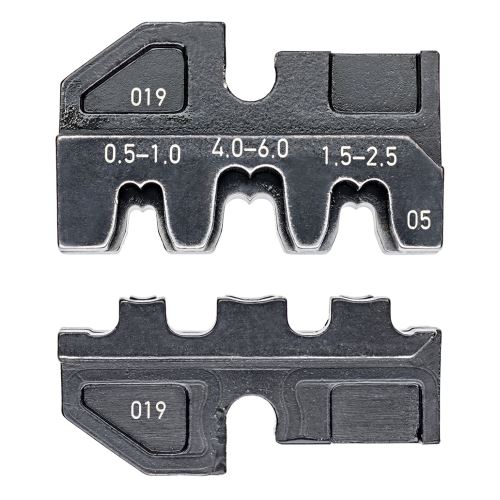 Lisovací profil pro neizolované otevřené konektory 4,8 + 6,3 mm, Knipex 974905