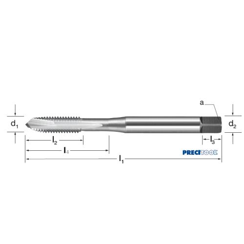 Závitník strojní levořezný DIN 371/B, 132427 M12 LH 6H HSSE-V3