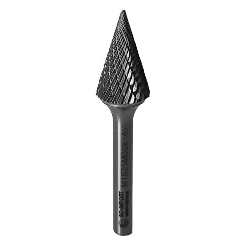 Fréza technická tvrdokovová 16x25/45, stopka 6mm, VHM, tvar M kuželová
