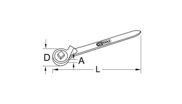 Ráčna s ozubeným kolečkem a průvlečným čtyřhranem BERYLLIUMplus 1", 550 mm (1)