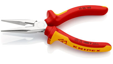 Kleště půlkulaté s břity, rovné čelisti 160 mm, izolované 1000 V, Knipex 2506160 (1)