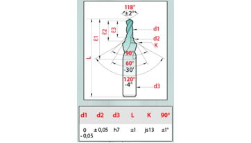 Vrták středicí DIN 332/2-DB M5 4,2/5,3 HSS-E, řada 0283, Magafor (1)
