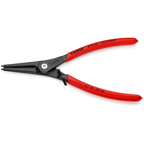 Kleště precizní na pojistné kroužky, pro hřídele 40-100 mm, rovné hroty, Knipex 4931A3