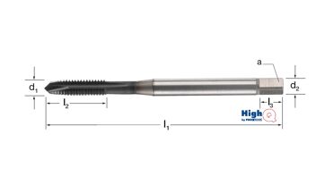 Závitník strojní HighQ DIN 374/B, 132270 M10x1, 6HX HSS-Co-PM/Hardlube