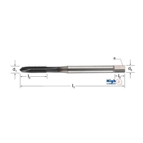 Závitník strojní HighQ DIN 374/B, 132270 M10x1,25, 6HX HSS-Co-PM/Hardlube