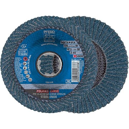 Lamelový brusný kotouč X-LOCK SGP-CURVE 125 mm L K40 Pferd 67689063
