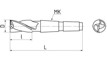 Fréza pro drážky per s MK 32x32x175, Z2, DIN 326, HSSCo5 ,N (1)
