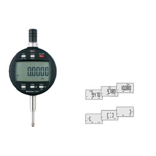 Digitální číselníkový úchylkoměr MarCator 1086 R IP 42 Digimatic, Opto RS-232C, USB