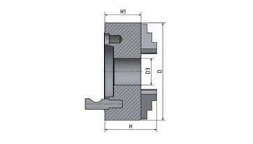 4-čelisťové sklíčidlo s nezávisle stavitelnými čelistmi  200 mm Camlock 4