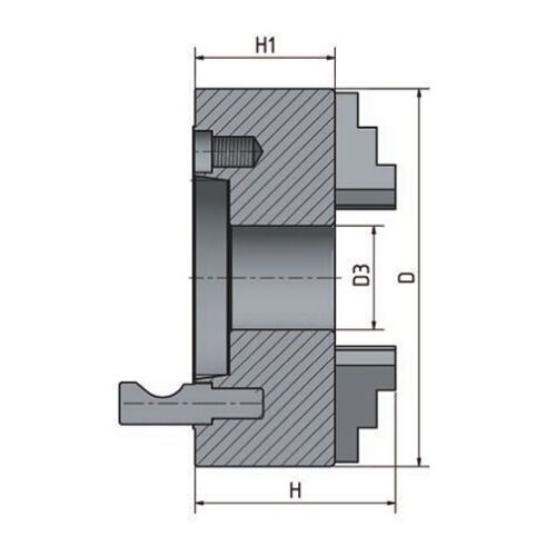 4-čelisťové sklíčidlo s nezávisle stavitelnými čelistmi  250 mm Camlock 6