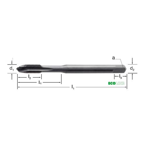 Závitník strojní DIN 371/B, 132310 M2,5 6H HSS-Co/OX