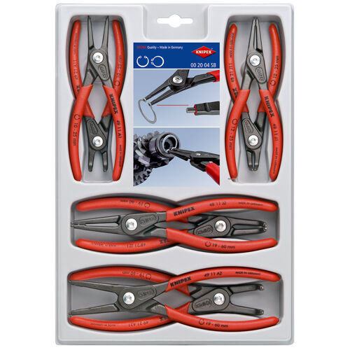 Sada precizních kleští na pojistné kroužky, 8-dílná, v plastovém blistru, Knipex 002004SB