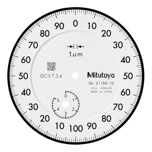 Úchylkoměr číselníkový analogový s očkem 5/0,001mm, ISO (MITU-2118A-10)