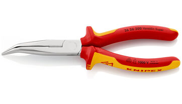 Kleště půlkulaté s břity, čelisti zahnuté 40°, 200 mm, izolované 1000 V, Knipex 2626200 Kleště půlkulaté s břity, čelisti zahnuté 40°, 200 mm, izolované 1000 V, Knipex 2626200