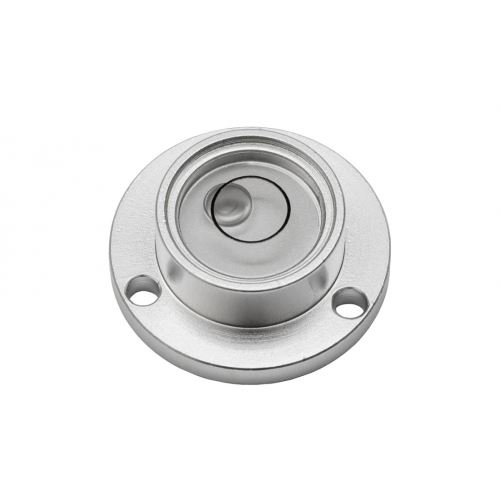 Kruhová libela s upevňovacími otvory 20mm - stříbrný elox (5022-03-020)
