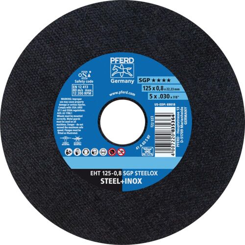 Dělicí kotouč X-Slim A60SSGP-INOX 125x0,8mm PFERD EHT125-0,8A60S SGP-INOX