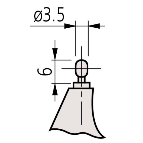 Mikrometr třmenový analogový 25-50mm, na měření klenutých ploch (MITU-115-309)