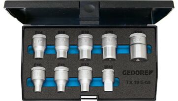Sada nástrčných klíčů 1/2" E10 do E24 9 ks Gedore 6265970