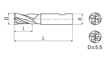 Fréza válcová čelní 32x106x186, Z6, DIN 844L, HSSCo8 ,N (1)