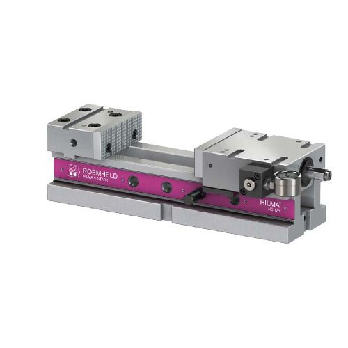 NC svěrák mechanicko-hydraulický 100/205mm, 25kN s ukazatelem, Hilma ROEMHELD, 930720213