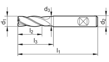 Stopková fréza HPC dlouhá TK TiALN typ INOX 35/38° Z4 10,0mm FORMAT GT (1)